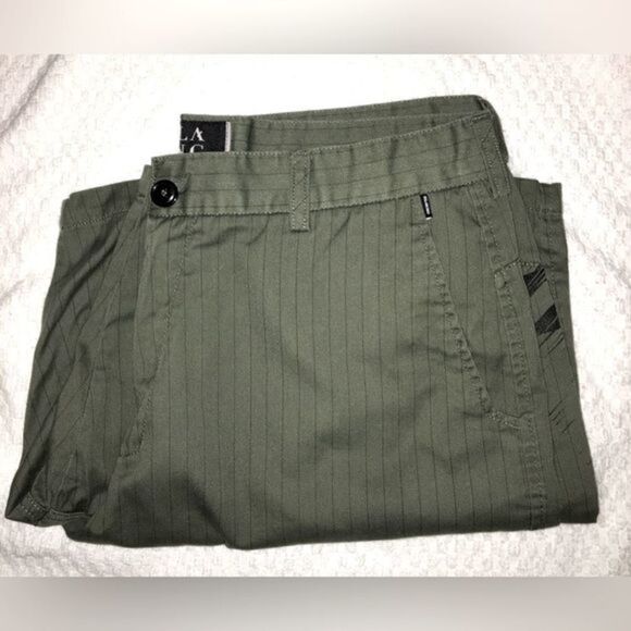 2/40$ Men’s Billabong Kaki with micro black stripes Shorts‎ size 38 - Picture 6 of 11
